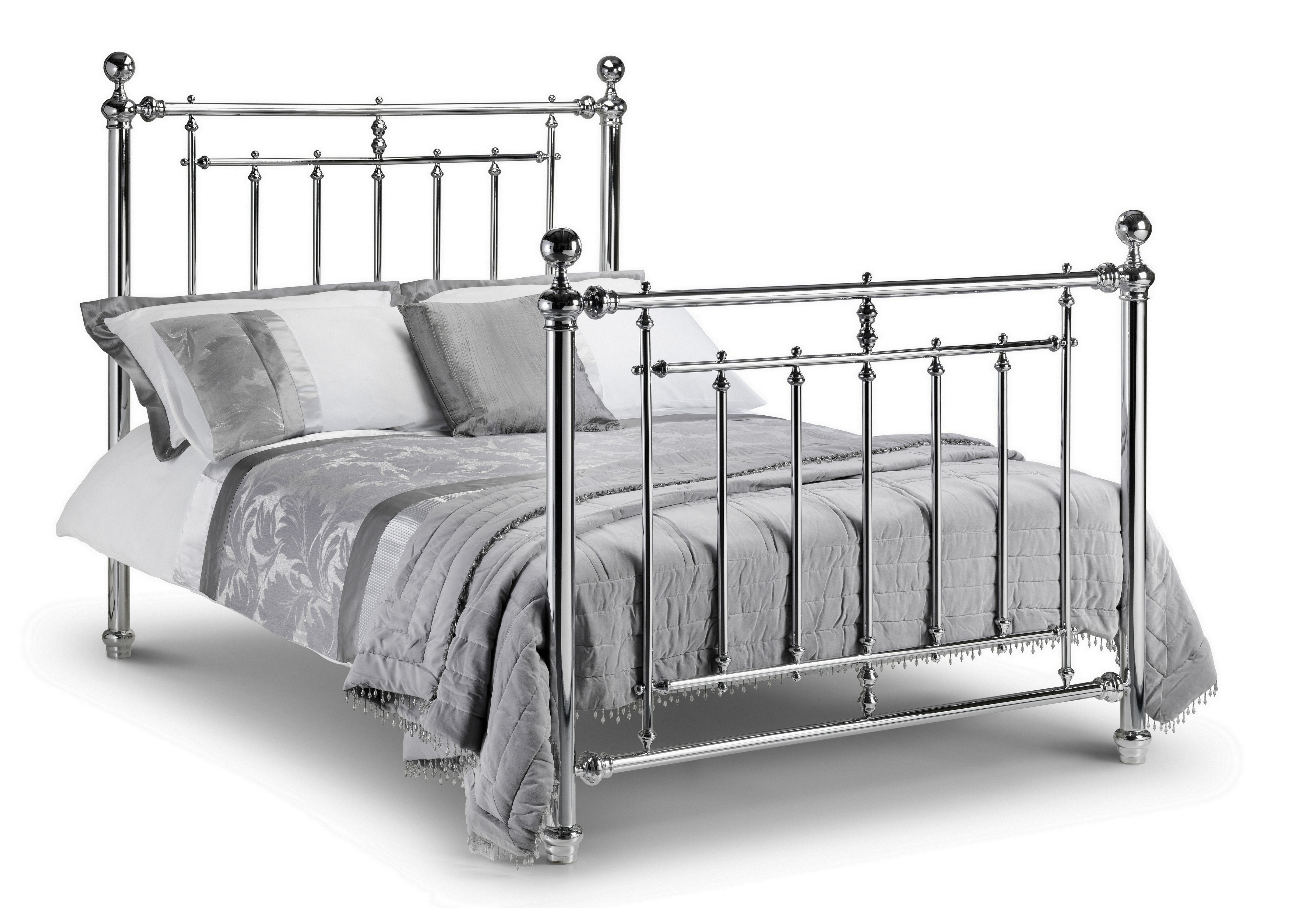 Brushed metal on sale bed frame